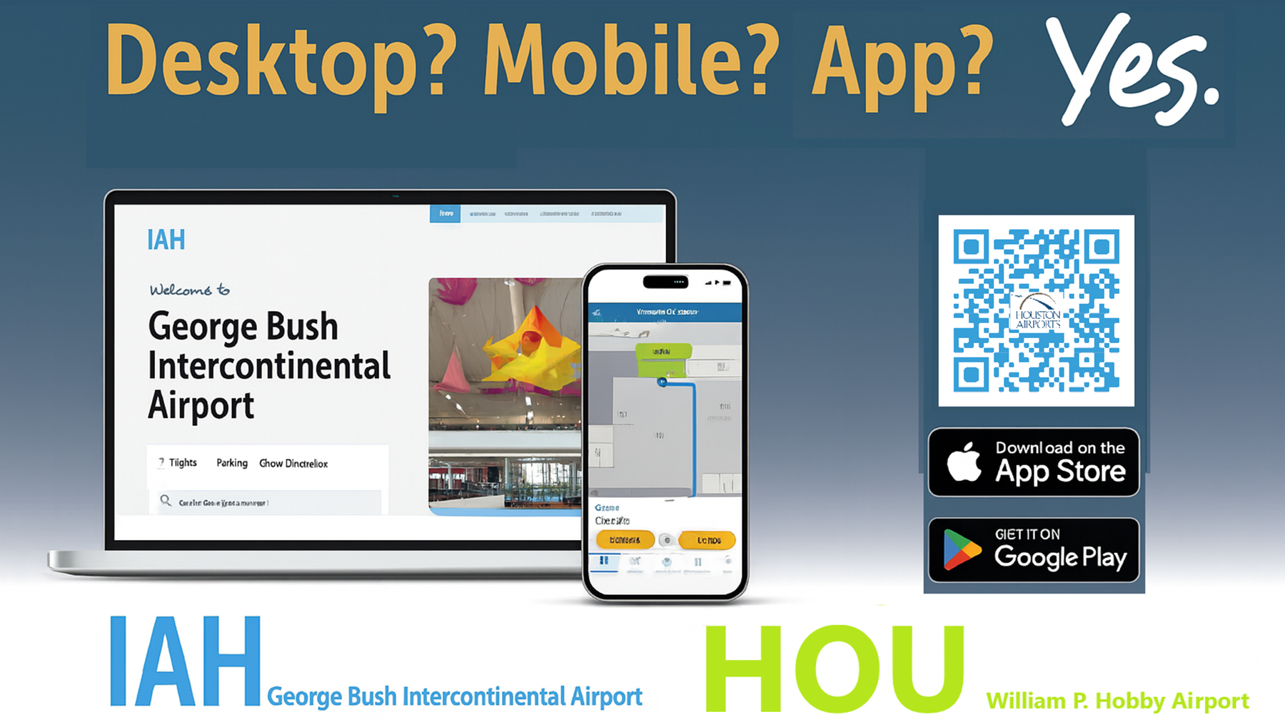 Houston Airports mobile-first website